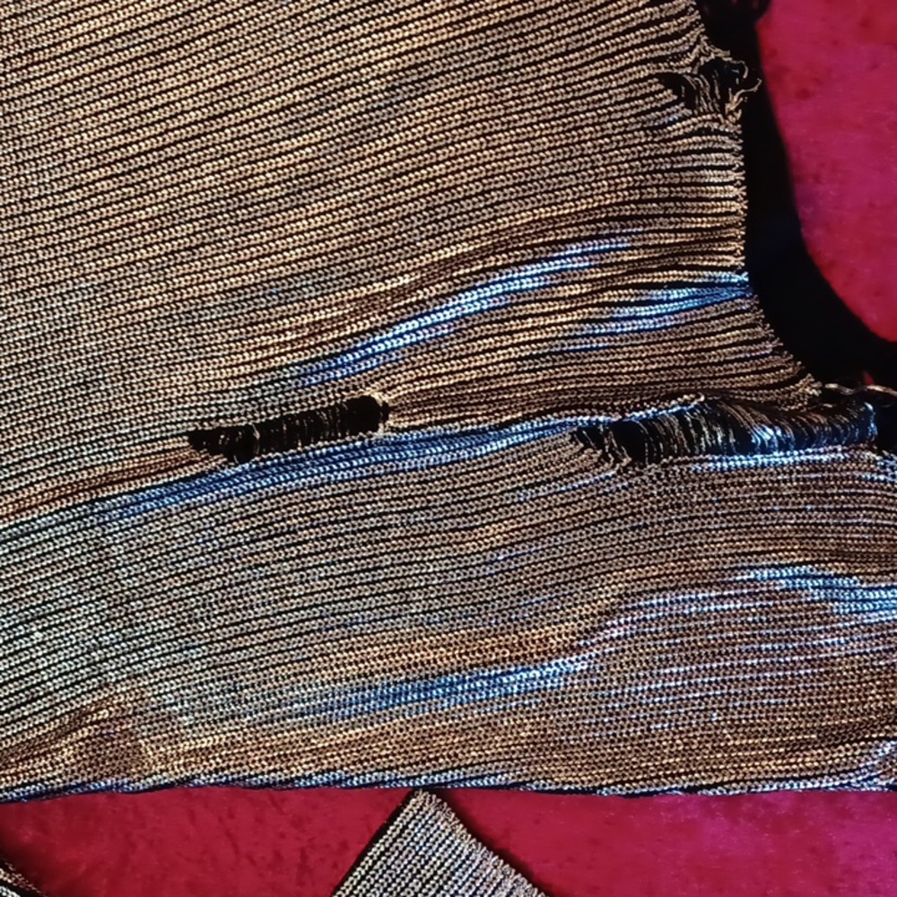 COPY - KILLSTAR 3X BLACK/SILVER DISTRESSED HOT AS HIEM HOODED SWEATER OVERSIZE … - Picture 13 of 16